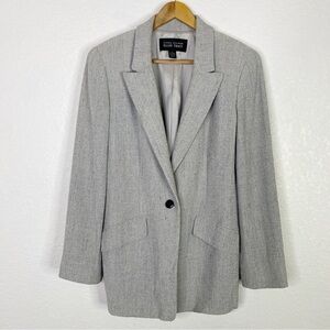 Vintage Linda Allard Ellen Tracy Gray Blazer Jacket